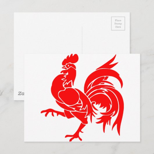 ワロニアの雄鶏。 ポストカード (正面/裏面)