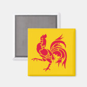 ワロニア国旗ベルギーフランスの地域の象徴 マグネット (正面/裏面)