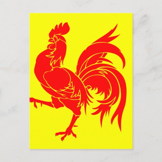 ワロン(ベルギー)国旗 – Drapeau de la Wallonie ポストカード (正面)