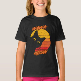 ワワミャオ レトロ サンセット Tシャツ