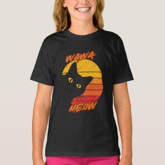 ワワミャオ レトロ サンセット Tシャツ
