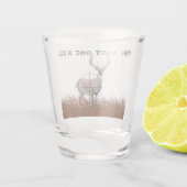 ワンおもしろいショットKILLバック鹿シルエット ショットグラス (裏面)
