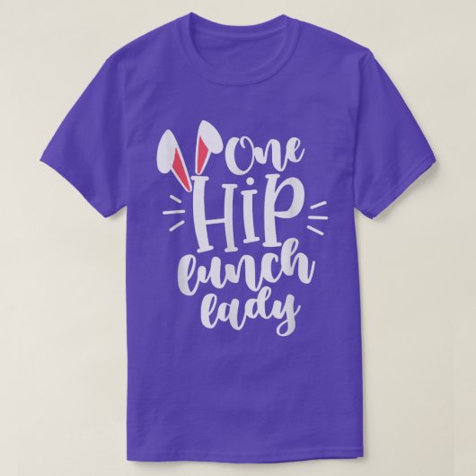ワンお尻ランチレディハッピーイースターバニー Tシャツ (デザイン正面)