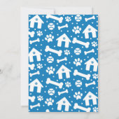 ワンちゃんパーティの招待状ドギー誕生日ポーティボーイ 招待状 (裏面)