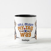 ワンちゃん犬おしっこをしよう マグカップ (中央)