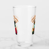 ワンちゃん犬の耳のユーモアを書く タンブラーグラス (左)