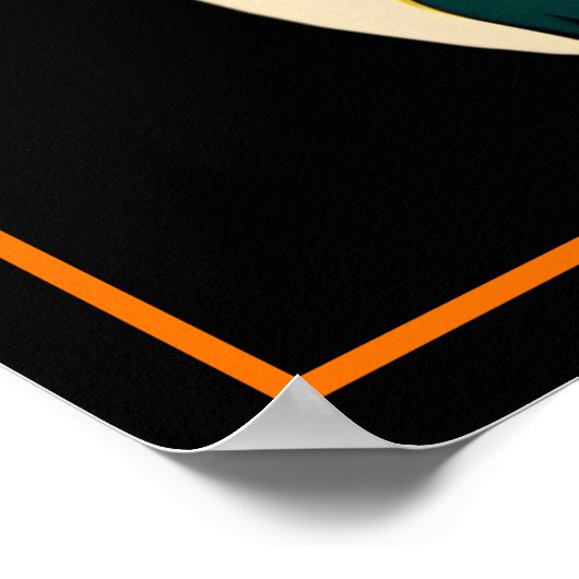 ワンちゃん犬の耳のユーモアを書く ポスター (角)