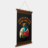 ワンちゃん犬の耳のユーモアを書く 吊り下げ型タペストリー (傾斜あり)