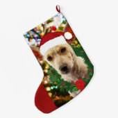 ワンちゃん達に喜ぶ ラージクリスマスストッキング (裏面 (吊り時))