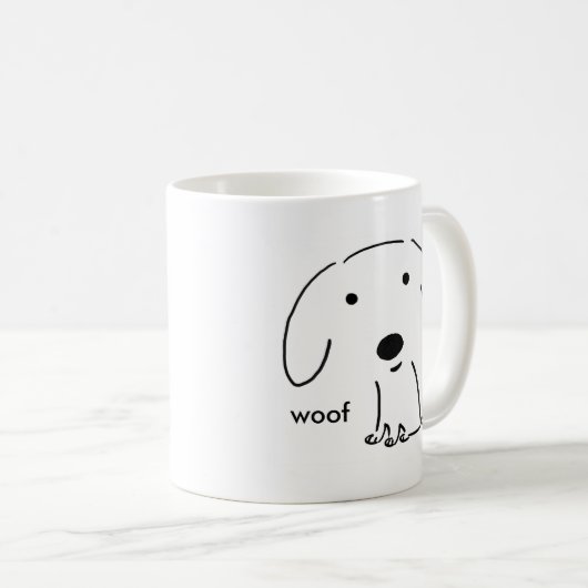 ワンちゃん |かわいいカスタム コーヒーマグカップ (正面右)