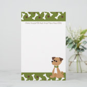 ワンちゃん 便箋 (スタンド正面)