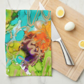 ワンよくはしゃぐキッチンタオル キッチンタオル (四つ折り)