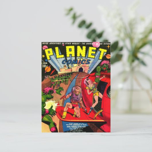 ワンアイ・モンスターズの戦い宇宙 ポストカード (スタンド正面)