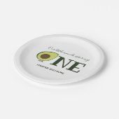 ワンアボカドベビーファースト誕生日 ペーパープレート (アングル)