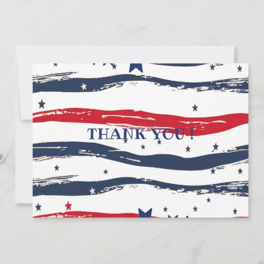 ワンアメリカンドゥー47月赤白青誕生日 サンキューカード (裏面)