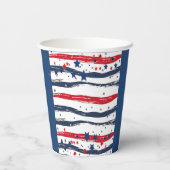 ワンアメリカンドゥー47月赤白青誕生日 紙コップ (裏面)