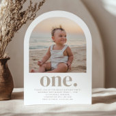 ワンアーチフォトファースト誕生日招待状 招待状