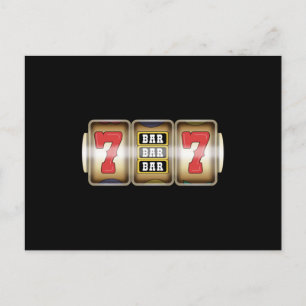 ワンアームバンディットスロットマシンカジノルーレット ポストカード