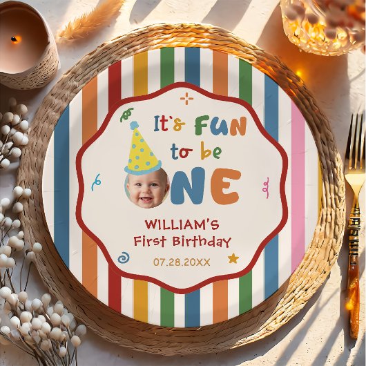 ワンイズファン ハット 誕生日 パーティー 紙皿
