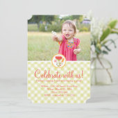 ワンイヤー誕生日ガール招待状 招待状 (スタンド正面)