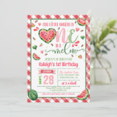 ワンインアメロン誕生日招待状 – ギンガム 招待状 (スタンド正面)