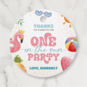 ワンインザサントロピカルビーチ1歳のパーティー フェイバータグ (正面)