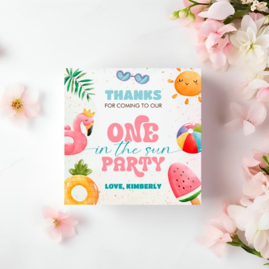 ワンインザサントロピカルビーチ1歳のパーティー フェイバータグ