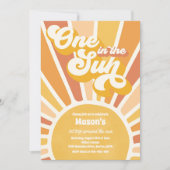 ワンインザサンレトロサンシャイン1歳パーティー 招待状 (正面)