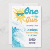 ワンインザサン☀️ビーチベビー1歳 招待状 (正面)