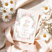 ワンエレガントグースピ間抜けックボウガール1st誕生日 招待状