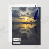 ワンオブkindボラカイビーチサンセット ポストカード (正面/裏面)