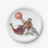 ワンオンワンバスケ紙プレート ペーパープレート (正面)