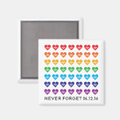 ワンオーランドワンパルスレインボー49ハート マグネット (正面/裏面)