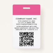 ワンカラーモダンプロフェッショナルロゴ写真IDバッジ バッジ (裏面)