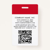 ワンカラーモダンプロフェッショナルロゴ写真IDバッジ バッジ (裏面)