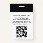 ワンカラーモダンプロフェッショナルロゴ写真IDバッジ バッジ (裏面)