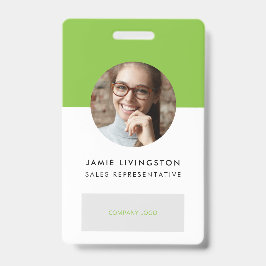 ワンカラーモダンプロフェッショナルロゴ写真IDバッジ バッジ