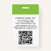 ワンカラーモダンプロフェッショナルロゴ写真IDバッジ バッジ (裏面)