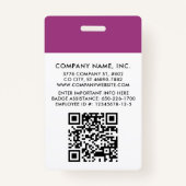 ワンカラーモダンプロフェッショナルロゴ写真IDバッジ バッジ (裏面)