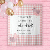 ワンカワイチックピーチ誕生日背景 タペストリー