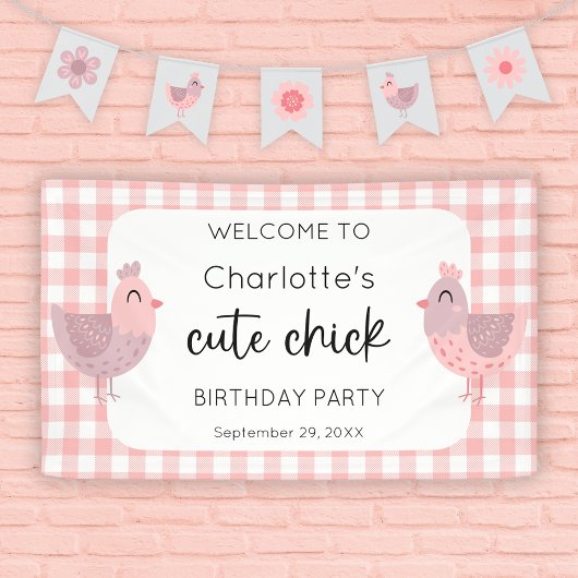 ワンカワイチックピーチ1stバースデーウェルカム 横断幕