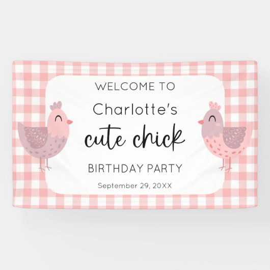 ワンカワイチックピーチ1stバースデーウェルカム 横断幕 (横)