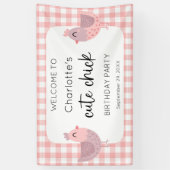 ワンカワイチックピーチ1stバースデーウェルカム 横断幕 (縦)