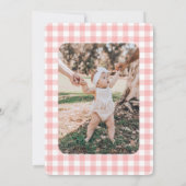 ワンカワイチックピーチ1stバースデーフォト招待状 招待状 (裏面)