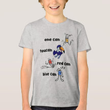 ワンカンオオハシ 赤缶 青缶 キッズTシャツ