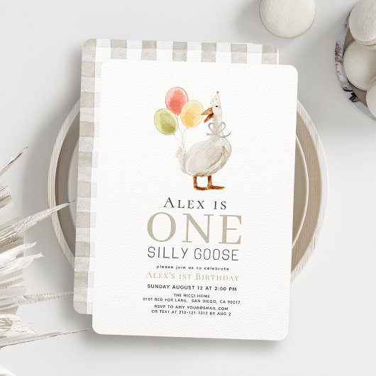 ワンガウ間抜けグライージュギンガム1日 招待状