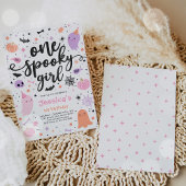 ワンガール不気味かわいいハロウィーン幽霊1st誕生日 招待状