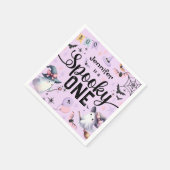 ワンガール不気味かわいい幽霊ハロウィーン1歳の誕生日 スタンダードカクテルナプキン (角)