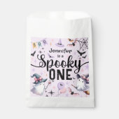 ワンガール不気味かわいい幽霊ハロウィーン1歳の誕生日 フェイバーバッグ (正面)