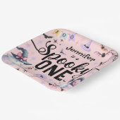 ワンガール不気味かわいい幽霊ハロウィーン1歳の誕生日 ペーパープレート (傾斜あり)